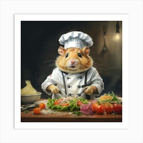 Chef Hamster 12 Art Print