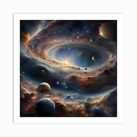 Galaxy In Space Art print Art Print