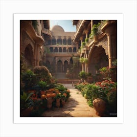 Courtyard Of A Palace Art Print