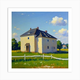 Peaceful Retreat Houses Framed by Nature House In The Country Art Print