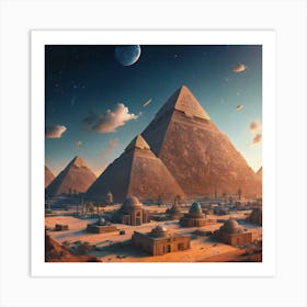 Egyptian Pyramids 3 Art Print