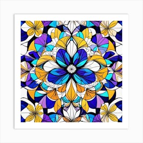 Stained Glass Pattern 2 Art Print