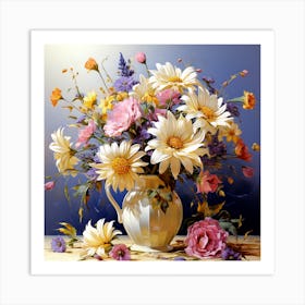 Art In Bloom Modern Vase, Contemporary Style Art Print