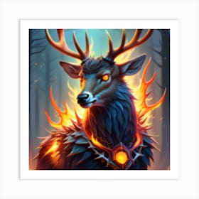 Deer In The Forest Art Print