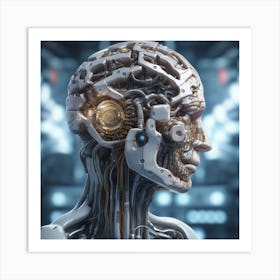 Robot Head 53 Art Print