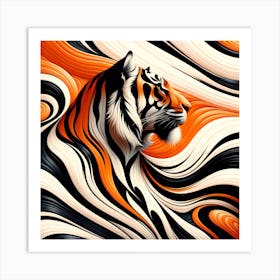 Abstract Tiger 2 Art Print