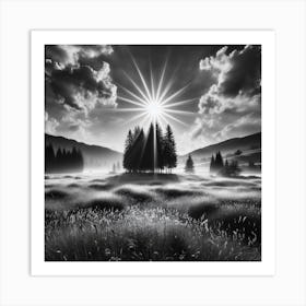 Sunrise In The Mountains 1 Art Print