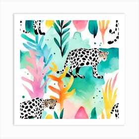 Leopards In The Jungle 01 Art Print