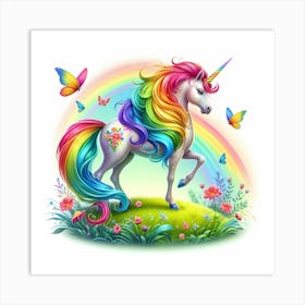 Unicorn Rainbow 2 Art Print