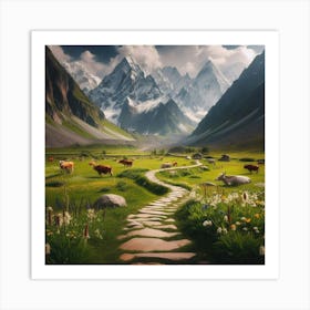 Beautiful Mountain Landscape Art Print