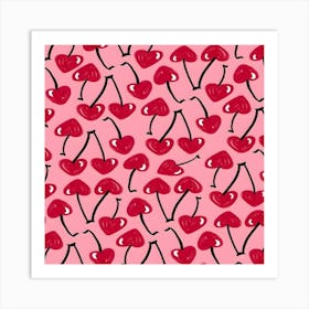 Cherry Hearts Art Print