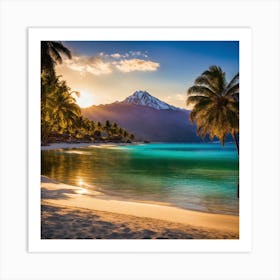 Sunset At The Beach Art Print