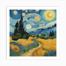 Starry Night Art Print 3 Art Print