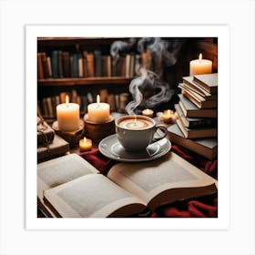 Book And Coffee 10 Art Print