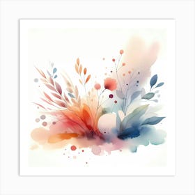 Watercolor Flowers 41 Art Print