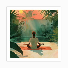 A Yoga Session Lofi Illustration 1718673593 3 Art Print