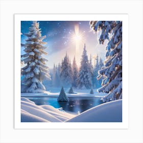 Christmas Forest Art Print