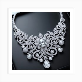 A beautiful diamond necklace Art Print