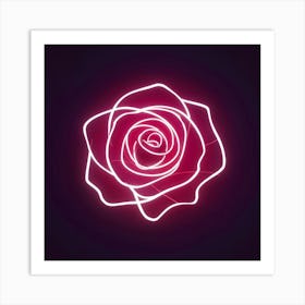 Neon Rose 2 Art Print