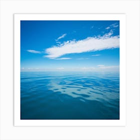 Blue Sea With Clouds Art Print