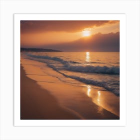 Sunset On The Beach Art Print