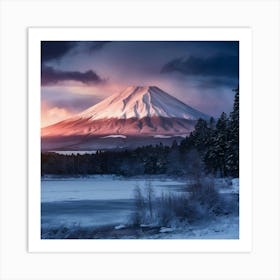 Mt Fuji In Winter Art Print