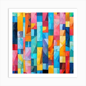 Colorful Stained Glass Wall Art Print