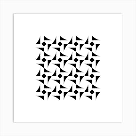 Black And White Geometric Pattern Art Print