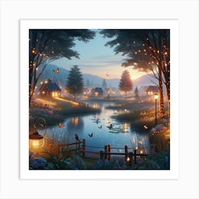 Night In The Forest 3 Art Print