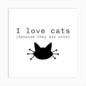 I Love Cats Art Print