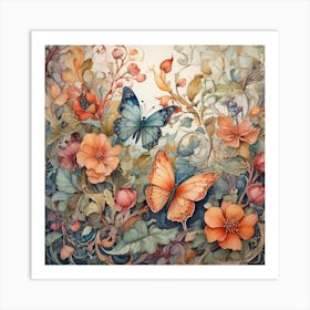 Colorful Butterflies 4 Art Print