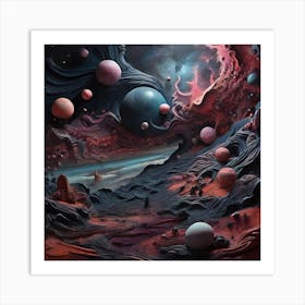 Space Landscape Art Print