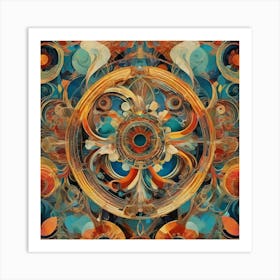 Psychedelic Circles Art Print