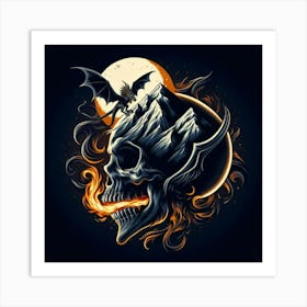 Skull Planet by dee Art Print