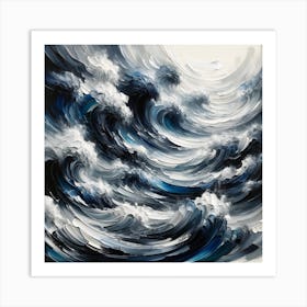 Waves In The Sea Art Print