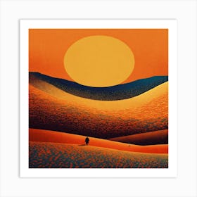 Sunset In The Desert 1 Art Print