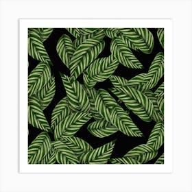 Background Pattern Leaves Texture Art Print