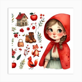 Little Red Riding Hood 1 Art Print