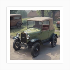 Old model car1 Art Print