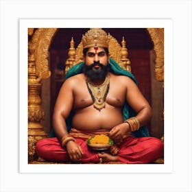 king mahabali illustration art Art Print