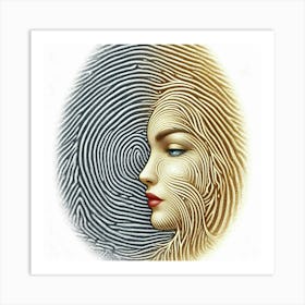 A woman's profile Art Print