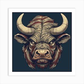 Buffalo Head Art Print