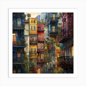 City At Night 4 Art Print