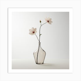 Two Flowers In A Vase Art Print