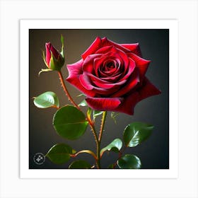 Red Rose Art Print