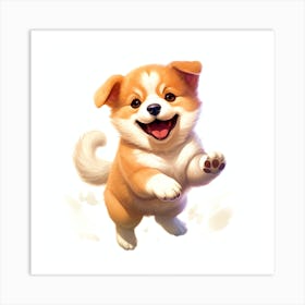 Corgi Puppy 3 Art Print