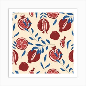 Pomegranates growing Art Print