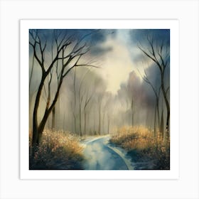 Road In The Woods Art Print