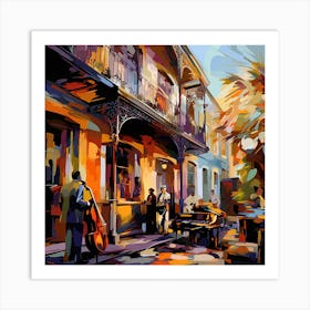 New Orleans Street Scene 3 Art Print