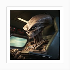 Aliens In Space Art Print